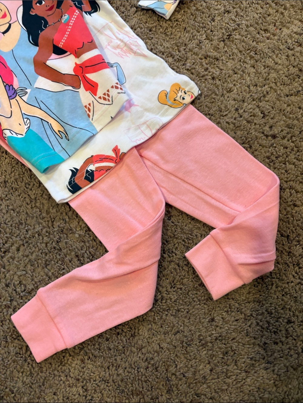 100 percent cotton Disney Pink Princess Character Pajama Set - Picture 3 of 6